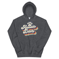 Retro Aussie Dad With Paw Print Hoodie