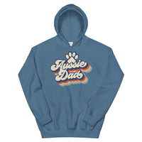 Retro Aussie Dad With Paw Print Hoodie