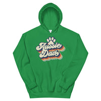 Retro Aussie Dad With Paw Print Hoodie
