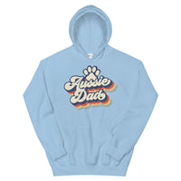 Retro Aussie Dad With Paw Print Hoodie