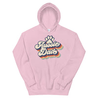 Retro Aussie Dad With Paw Print Hoodie