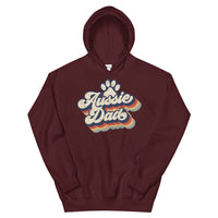 Retro Aussie Dad With Paw Print Hoodie