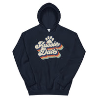 Retro Aussie Dad With Paw Print Hoodie