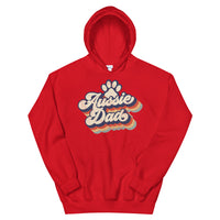 Retro Aussie Dad With Paw Print Hoodie