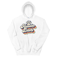 Retro Aussie Dad With Paw Print Hoodie