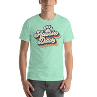 Retro Aussie Dad With Paw Print T-Shirt