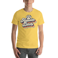 Retro Aussie Dad With Paw Print T-Shirt
