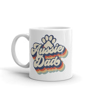 Retro Aussie Dad With Paw Print Mug