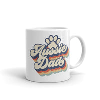 Retro Aussie Dad With Paw Print Mug