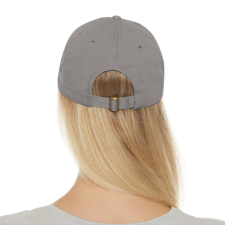 Working Aussie Source Dad Hat with Leather Patch (Rectangle)