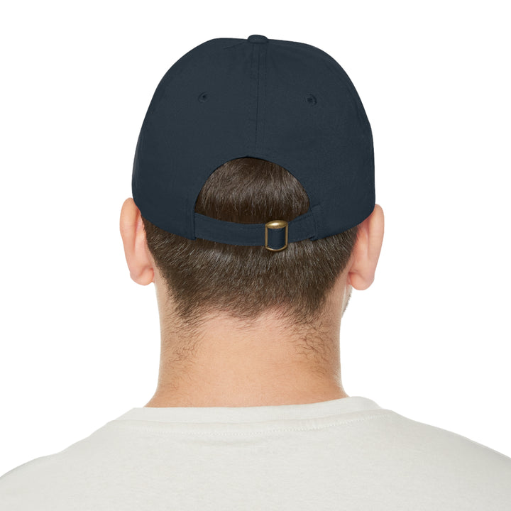 Working Aussie Source Dad Hat with Leather Patch (Rectangle)