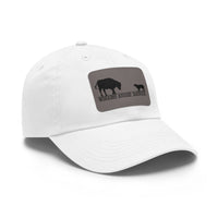 Working Aussie Source Dad Hat with Leather Patch (Rectangle)