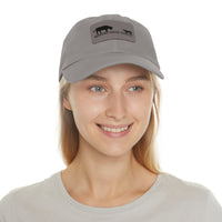 Working Aussie Source Dad Hat with Leather Patch (Rectangle)