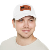 Working Aussie Source Dad Hat with Leather Patch (Rectangle)