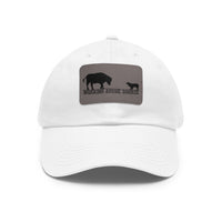 Working Aussie Source Dad Hat with Leather Patch (Rectangle)