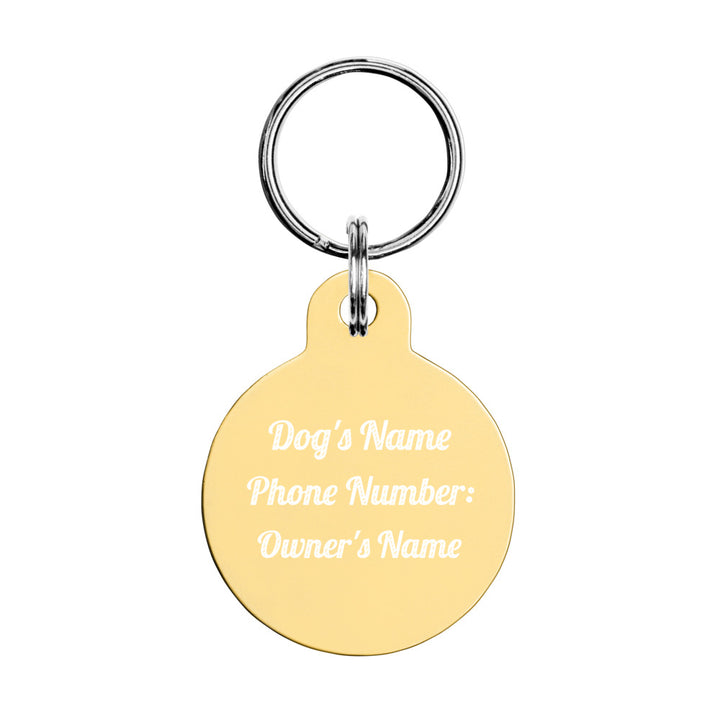 Personalized Engraved Pet ID Tag - Lobster Font