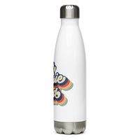 Retro Aussie Dad With Paw Print Stainless Steel Water Bottle