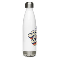 Retro Aussie Dad With Paw Print Stainless Steel Water Bottle