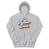 Retro Aussie Dad With Paw Print Hoodie