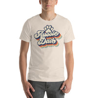 Retro Aussie Dad With Paw Print T-Shirt